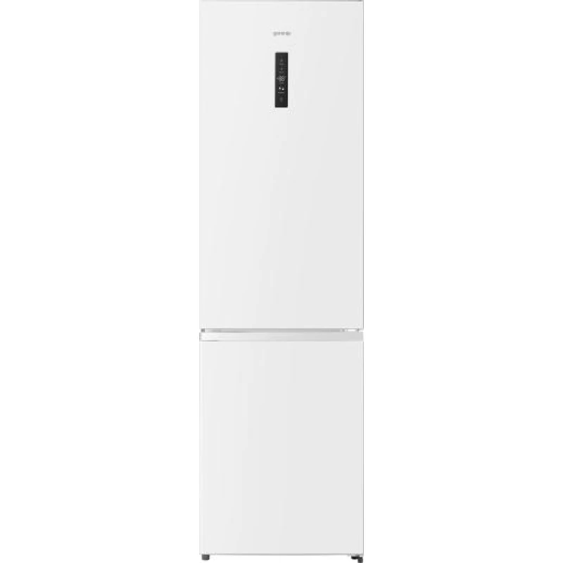 Gorenje NRK620EAW4 Alulfagyasztós kombi hűtőszekrény - Integrált fogantyúval  238/98l, "E" , TOTAL NO FROST , külső kijelző az ajtón érintővezérléssel, CRIPS ZONE , ConvertFreshZone , fehér, 200,4x59,5x59cm