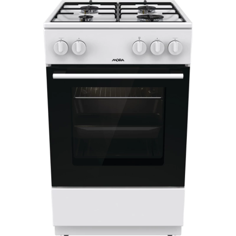 Mora P2241A1W Gáztűzhely, 4 gázégő, gázsütő, tető nélkül