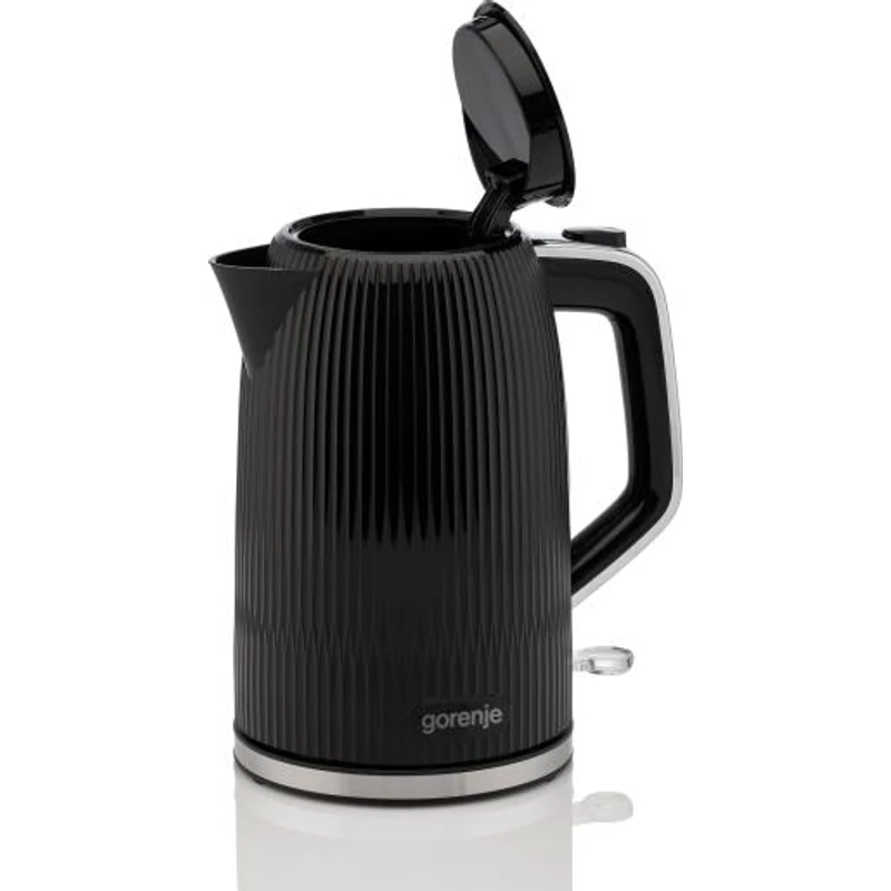 Gorenje K17DPB VÍZFORRALÓ  1,7 liter,  2200W, automatikus kikapcsolás, 360°-ban elforgatható, fehér működés visszajelző, fekete