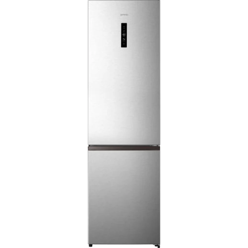 Gorenje NRK620DAXL4 Alulfagyasztós kombi hűtőszekrény - Integrált fogantyúval  238/98l, "D" , NO FROST , külső kijelző az ajtón érintővezérléssel,  0⁰C-os ZeroZone rekesz, CrispZone , inox,  200x59,5x59cm