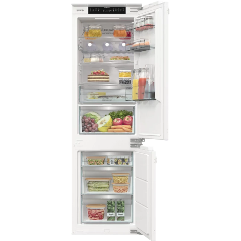 Gorenje NRKI517E62WF Beépíthető kombinált hűtő, Total NoFrost, Inverter, FreshZone, 177 cm, Wifi
