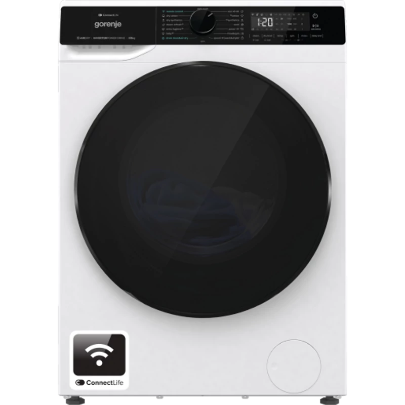 Gorenje WD2PA854ADW MOSÓ-SZÁRÍTÓGÉP,  8/5kg, 1400f, WIFI + ConnectLife app. képes, INVERTERES motor, GŐZFUNKCIÓ  84,5x59,5x59cm
