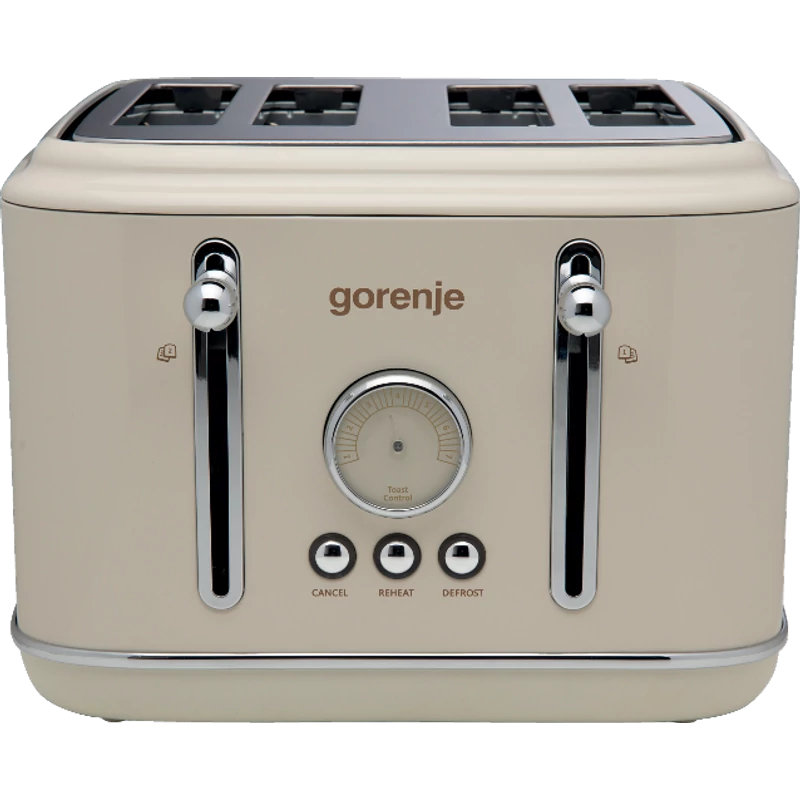 Gorenje T2300CLIN KENYÉRPIRÍTÓ - Classico design    4 szelet piritós 2300W, morzsatálca, zsemletartó, hideg külső falak