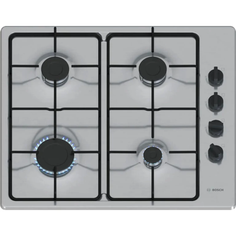 Bosch PBP6B5K80H Gázfőzőlap inox 60 cm széles Serie 2