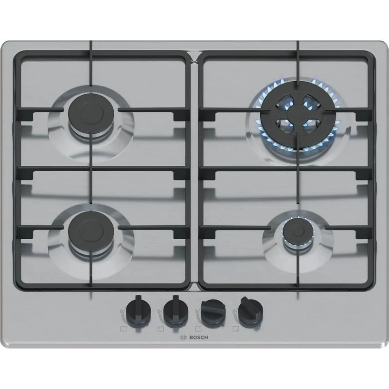 Bosch PGH6B5K60 Gázfőzőlap - nemesacél felület - Serie4
