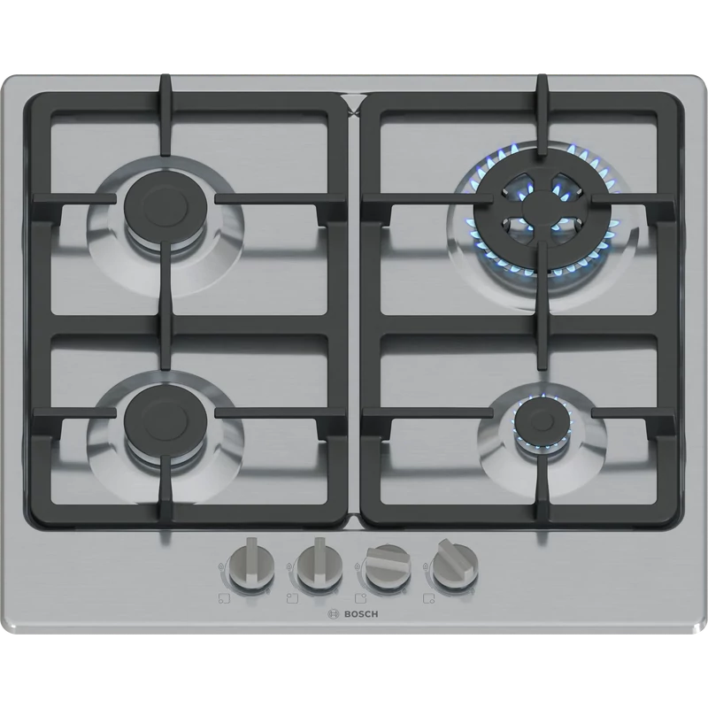 Bosch PGH6B5K90 Gázfőzőlap - nemesacél felület - Serie4