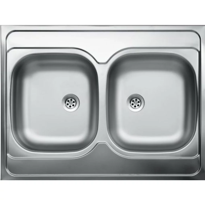 Operis LON 60 2M Teletetős kétmedencés mosogató, Szín: Natúr inox