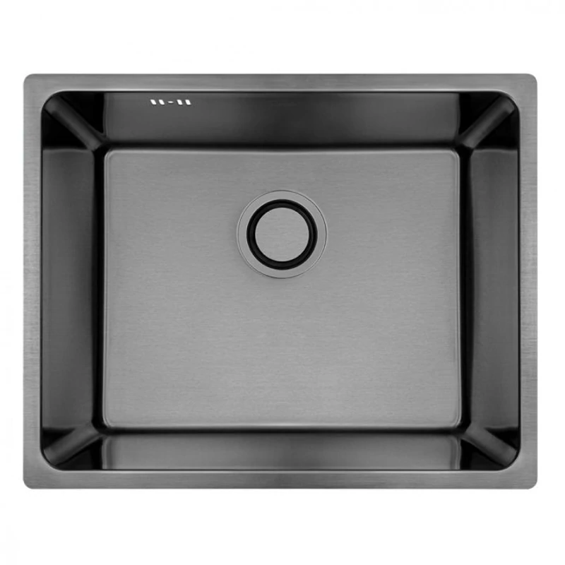 Operis ADEN Egymedencés inox mosogató, beépíthető, munkalapszintbe szerelhető,  pult alá szerelhető, grafit, 50-s szekrénybe