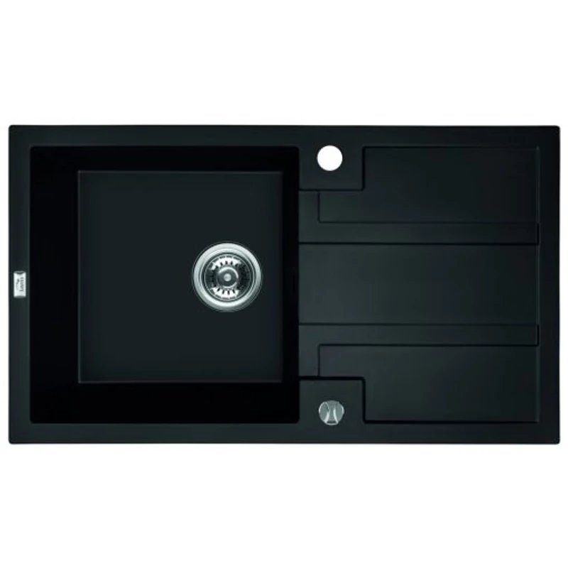 Laveo Barbados 50 gránit mosogató, MATT fekete SRB 711B