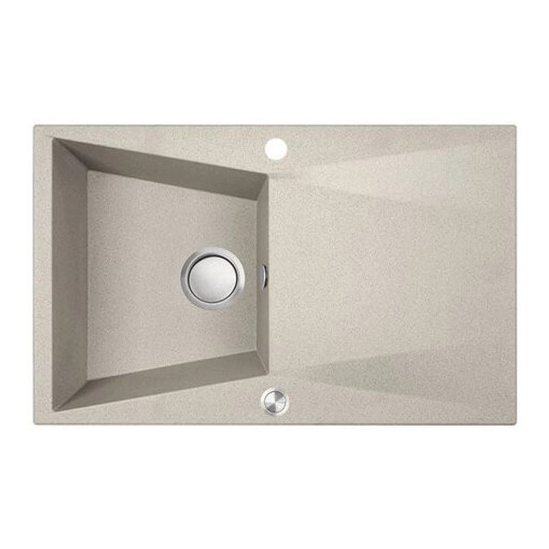 Laveo GRENADA Gránit mosogató: egymedence csepptálcás, bézs