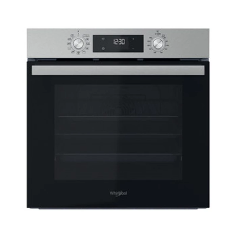Whirlpool OMR58CU1SX Beépíthető elektromos sütő, "A+" , inox készülékszín, Katalitikus panel, süllyeszthető kezelőgombok, digitális kijelző, finoman csukodó sütőajtó, Teleszkópos sütősín, 71 liter