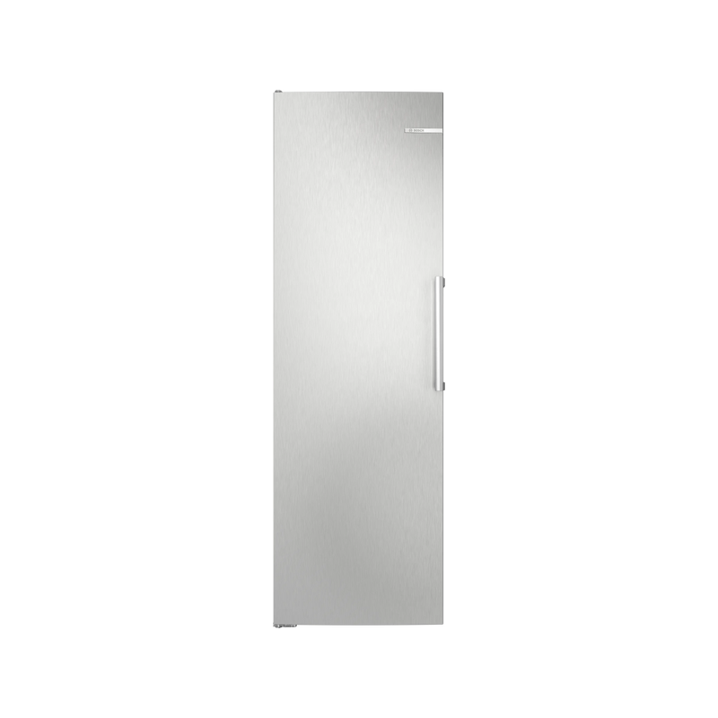 BOSCH KSN36VLDG Egyajtós hűtőkészülék ,  Serie4 ,  Home Connect ,  Total NoFrost ,  402 l ,  186x60x65cm ,  Szálcsiszolt acél színű ,  D ,   Flex belső tér ,  FlexDoor ajtó ,  VitaFresh XXL 0°C fiók