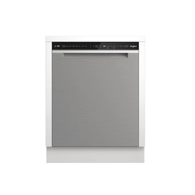 Whirlpool W7U HS61X Pult alá építhető MaxiSpace mosogatógép inox előlappal, A ,  15 teríték, PowerClean Pro,  9,9 l , 3. evőeszköz fiók, Aquastop,  
Zajszint: 41 dBA