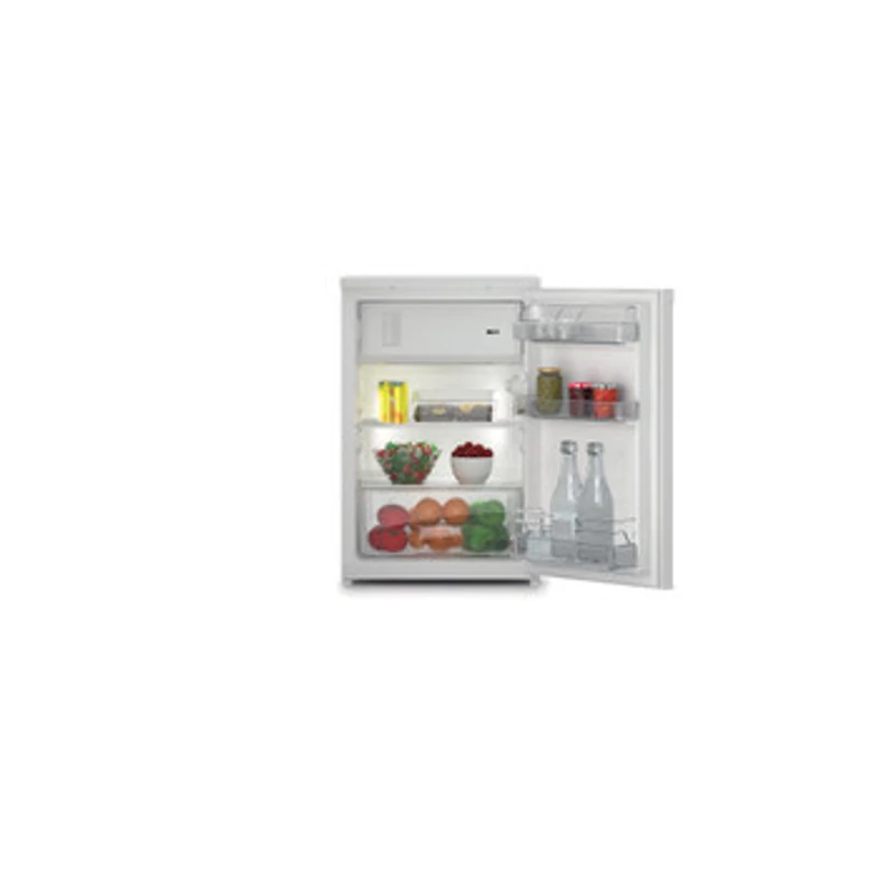 Whirlpool W55V1112W Egyajtós, pult alá helyezhető hűtőszekrény, E energiaosztály, fehér készülékszín, 101 (hűtőtér) + 13 (fagyasztótér) liter hasznos térfogat, mechanikus hőmérséklet beállítás, 36 dBA, 84x54x59,0cm