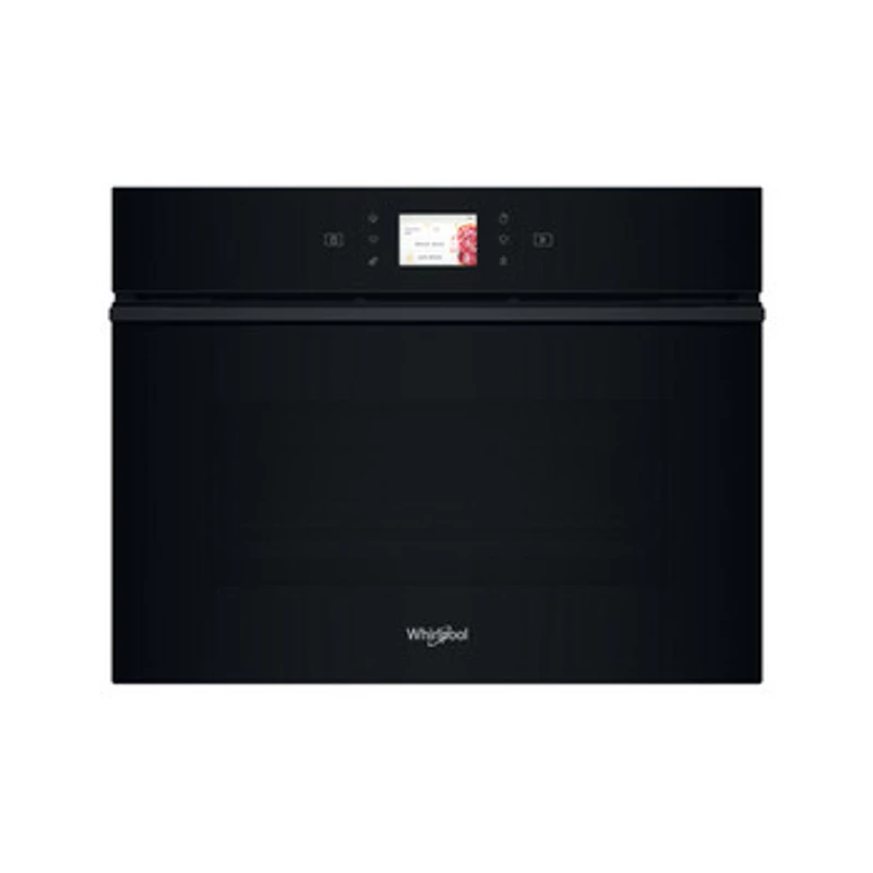 Whirlpool WCW9O7PHTSB Kompakt Sütő-Mikró, Fekete , 53 liter, Érintő képernyős szöveges kijelző, 6. Érzék, Finoman csukódó ajtó, LED világítás, SmartClean (hidrolitikus) sütőtisztítás, WIFI,  Chef szonda