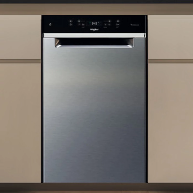 Whirlpool WH3UC10BS7A0X Pult alá építhető keskeny mosogatógép, "C" , 10 teríték, PowerClean, 8,7 l,  6.Érzék
 43/41 dBA