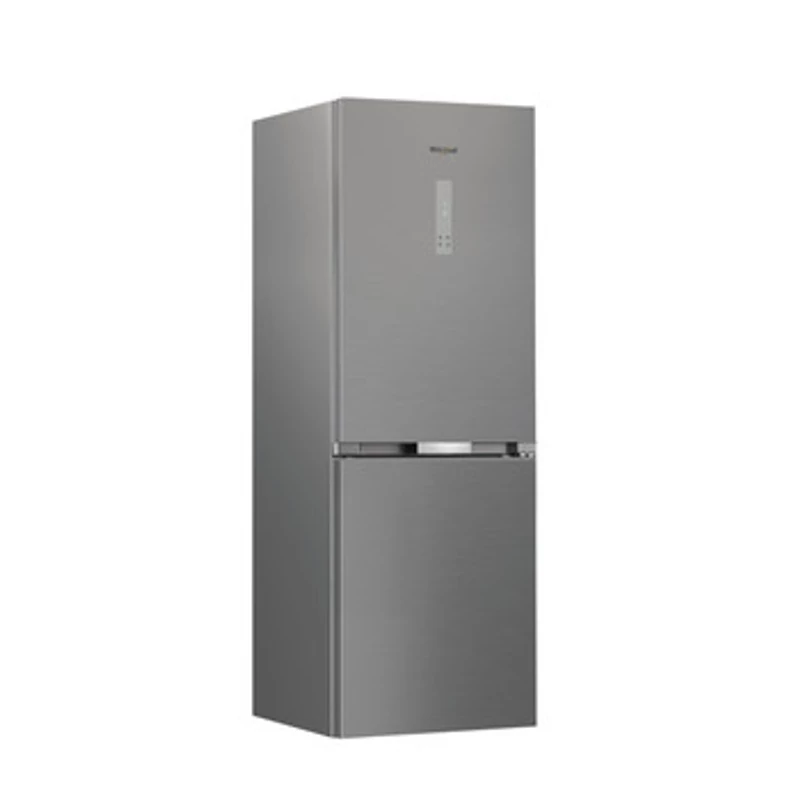 Whirlpool WHK26404XP5E Alulfagyasztós Total NoFrost hűtőszekrény, D energiaosztály, 249 L + 106 L , Pet inox készülékszín, elektronikus hőmérséklet beállítás külső kijelzővel, 6. Érzék kontrol funkció , Total NoFrost, FreshBox, 35 dB, 203,5x59,5x66,3cm