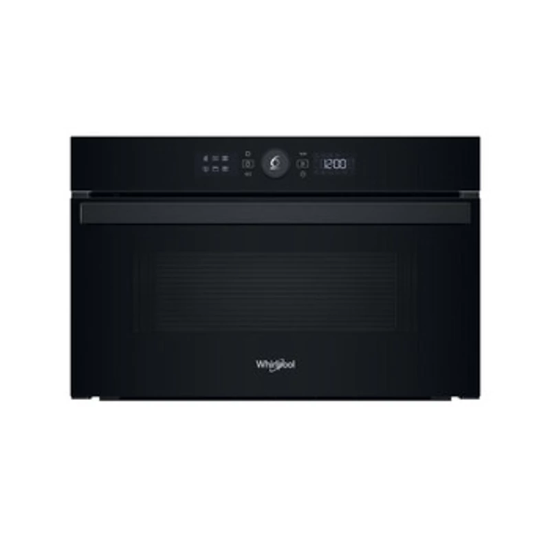 Whirlpool WMD44MB Álló szekrénybe építhető mikrohullámú sütő Fekete, 31 liter, 6. Érzék funkciók, 1000W, CRISP, grill, digitális kijelző (fehér karakterszín), JET Start, JET Defrost, JET Menü, lenyíló tükrös üvegajtó