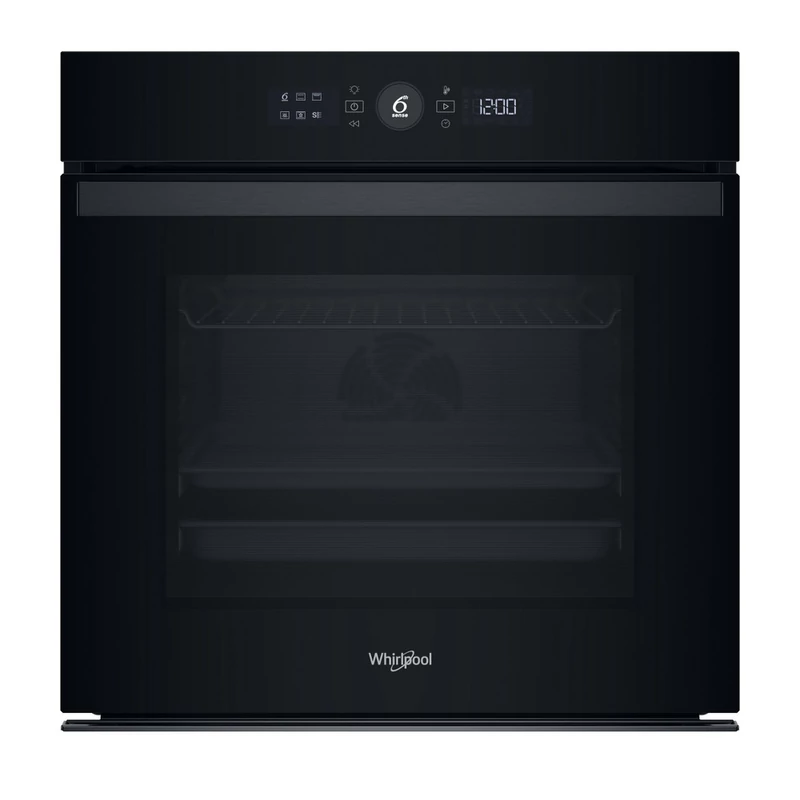 Whirlpool WOI4S8HM2SBA beépíthető sütő, Fekete üveg, finoman csukódó sütőajtó, 6. Érzék funkció 6 ételkategóriára, MF8, SmartClean (hidrolitikus) sütőtisztítás, Airfry, teleszkópos sütősín, 73 liter
