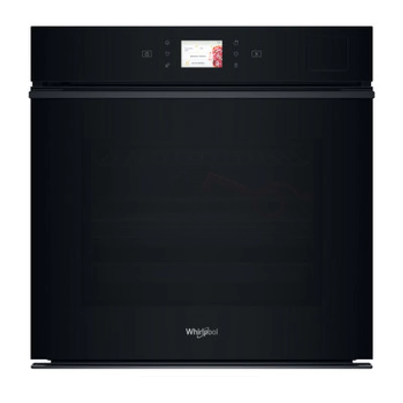 Whirlpool WOI9A8FPT2SBA Beépíthető sütő, Fekete üveg, finoman csukódó sütőajtó, 6. Érzék funkció receptekkel, MF8, PIROLITIKUS és HIDROLITIKUS tisztítás, LCD TFT 3'5 kijelző (magyar nyelvű, érintőszenzoros),  Airfry, gőz, teleszkópos sütősín, 73 l