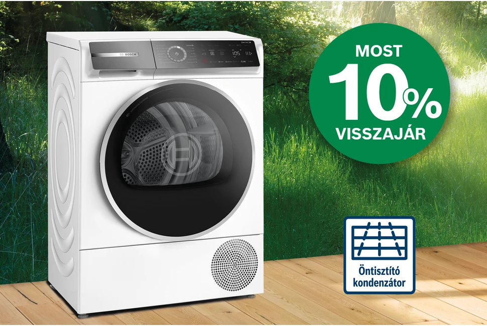Bosch öntisztító kondenzátor 10% visszatérítés
