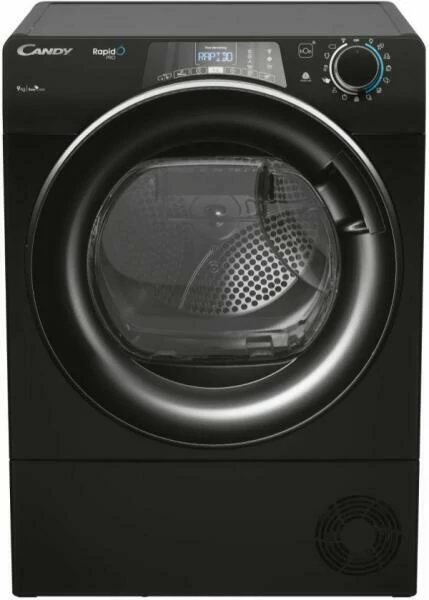 Candy RPEH9A2TBCEBX-S szabadonálló hőszivattyús szárítógép, 9 kg töltet, Wifi,  FEKETE