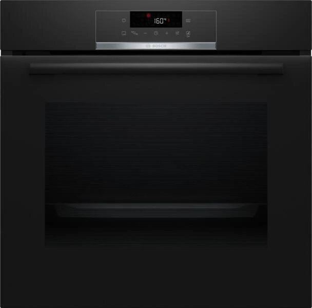 Bosch HQG572EB3 Önállóan beépíthető sütő HotAir Steam hozzáadott gőz funkcióval - Serie4 - fekete - 71 l sütőtér - 8 funkció - 3D hőlégbefúvás - Energiaosztály: A+ - Pirolitikus öntisztítás - AirFry sütési mód - AutoPilot10 - 1-szintű teleszkópos sütősín