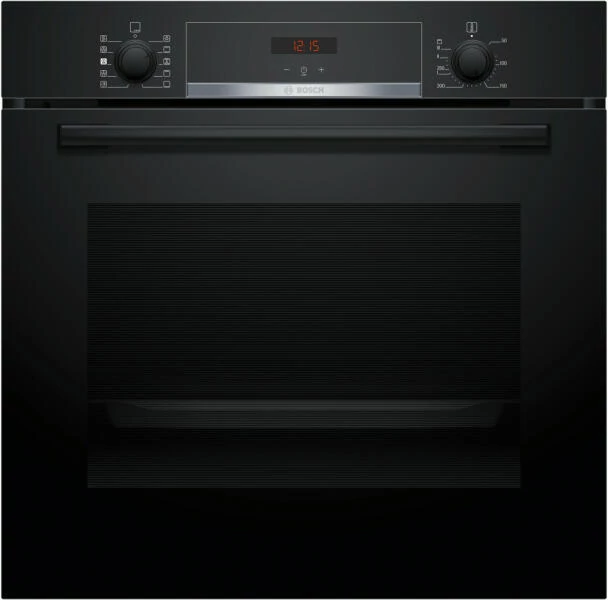 Bosch HQA534BB3 Önállóan beépíthető sütő HotAir Steam hozzáadott gőz funkcióval - Serie4 - fekete - 71 l sütőtér - 8 funkció - 3D hőlégbefúvás - Energiaosztály: A+ - EcoClean hátfal