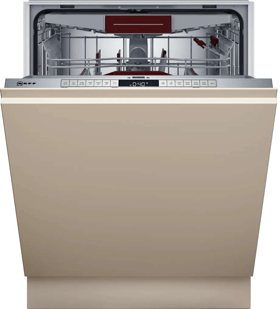 NEFF S197TCX00E Teljesen integrálható Mosogatógép - N70 - Home Connect - 14 teríték - Energiaosztály:A - 6 program - 4 opció - Nagyméretű LED kijelző - PerfectDry Zeolith+EfficientDry szárítás