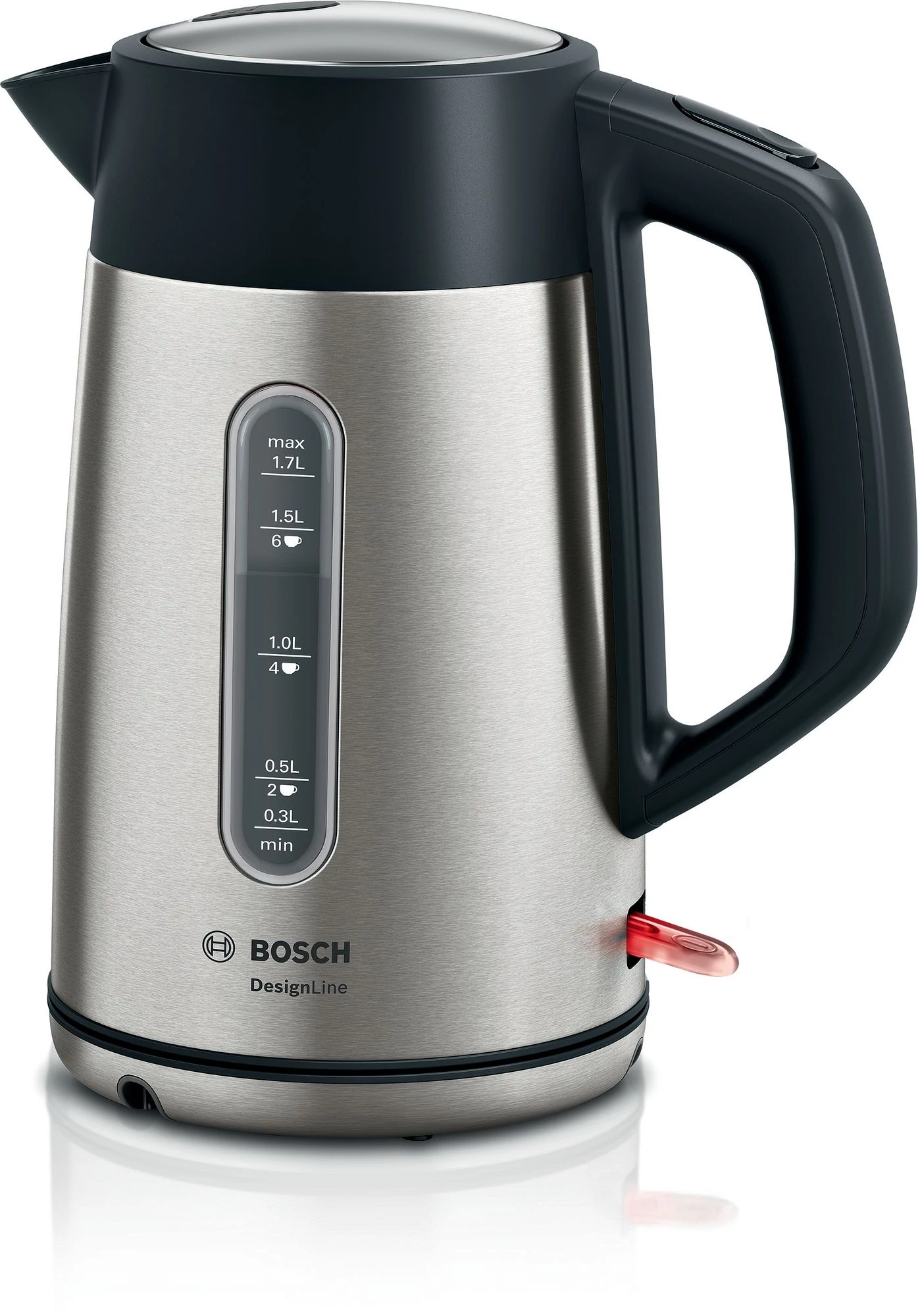 Bosch  TWK4P440 Vízforraló , DesignLine , 1,7 l kapacitás , fémház , inox