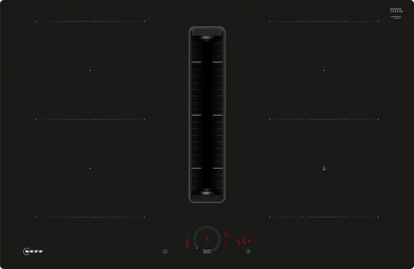 Neff V58NHQ4L0 Combi Induction üvegkerámia főzőlap beépített páraelszívóval - N70 - Home Connect - 80cm - Keret nélküli kivitel - 4 indukciós főzőzóna, ebből oldalanként 2-2 összekapcsolható