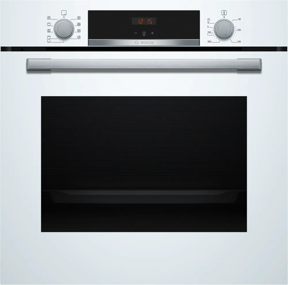 Bosch HBA534BW3 Önállóan beépíthető sütő - Serie4 - fehér- 71 l sütőtér - 7 funkció -  Energiaosztály: A+ - EcoClean hátfal - 1-szintű teleszkópos sütősín