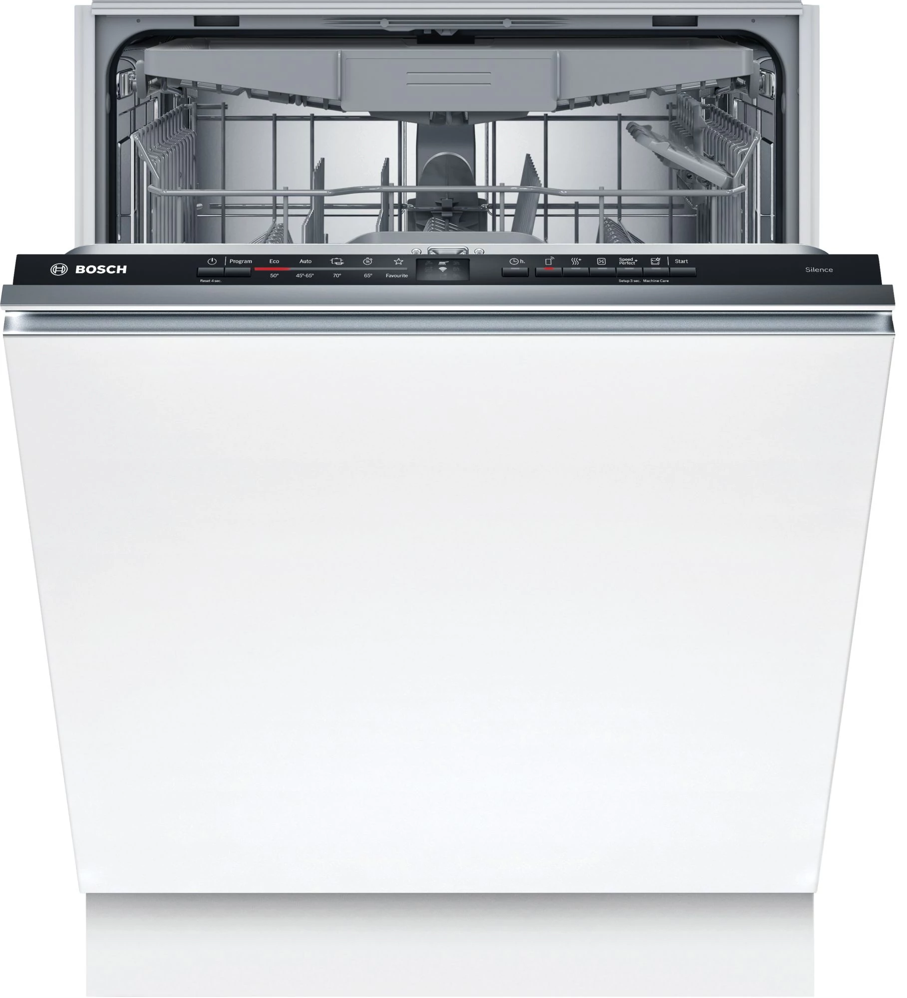 BOSCH SBH4HVX14E Teljesen integrálható Mosogatógép, Serie 4, Home Connect, 14 teríték, C, 6 program, 6 opció, LED kijelző VarioFlex kosárrendszer, VarioDrawer, 9 l, 46 dB(A)