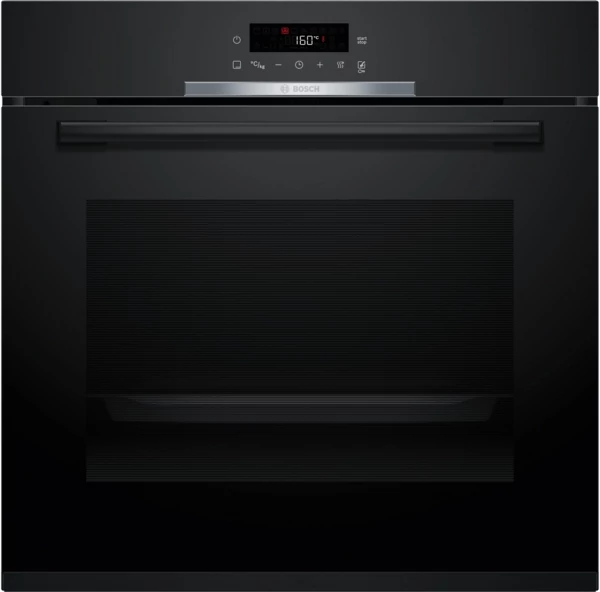 BOSCH HBA372EB4 Önállóan beépíthető sütő, Serie4, fekete, 71 l, 7 funkció, 3D hőlégbefúvás, A+, pirolitikus öntisztítás, AutoPilot10, AirFry sütési mód (AirFry tepsi tartozék), teleszkópos sütősín