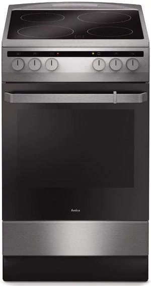 Amica 55352 szabadonálló multifunkciós kerámialapos tűzhely, inox