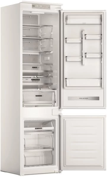 Whirlpool WHC20T593P beépíthető kombinált hűtő, 212 l hűtőtér/68 l fagyasztótér, D energiaosztály, 6. Érzék Freeze Control, Total No Frost