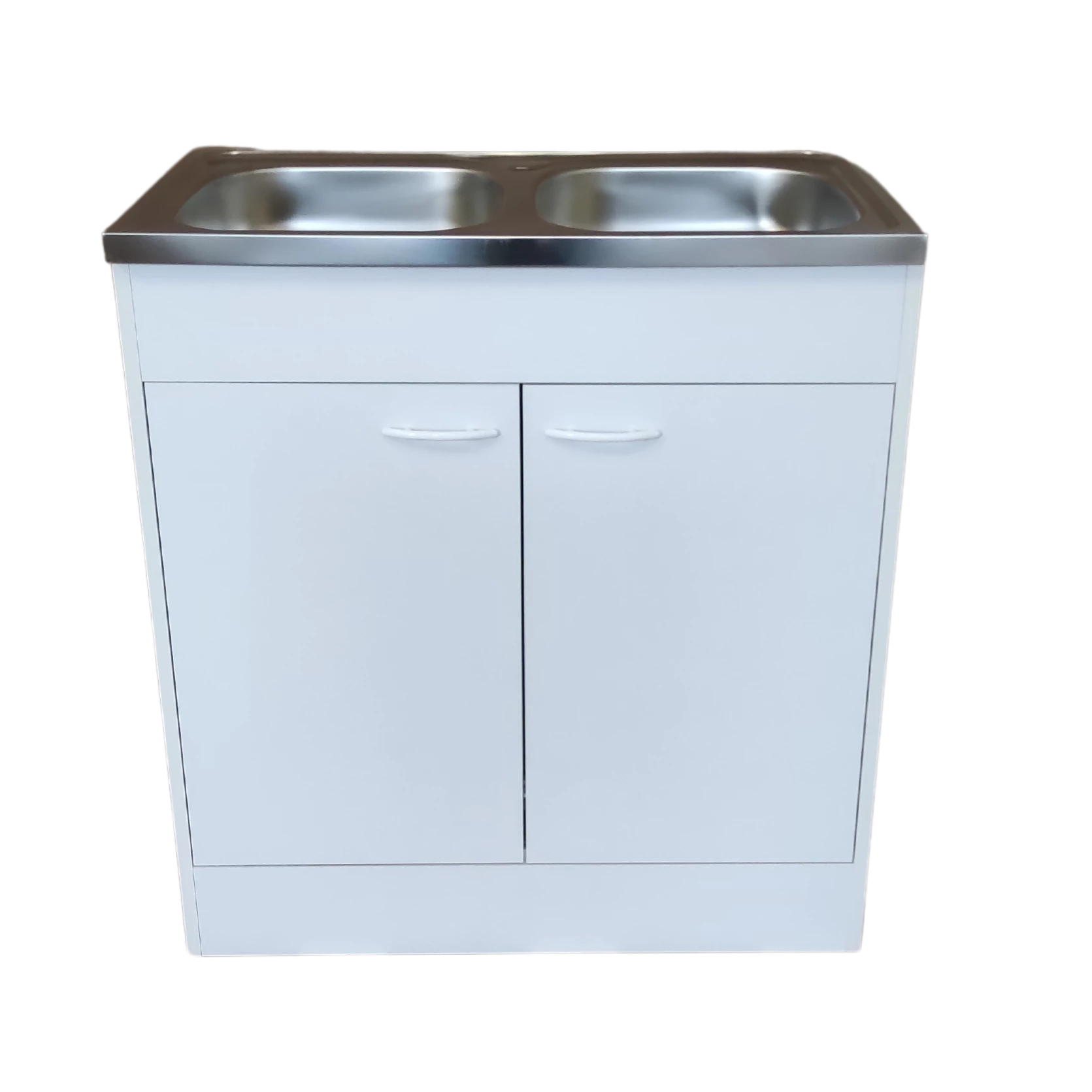 Operis Komplett mosogatós szekrény  80x50 , nyílóajtós fehér 2 medencés