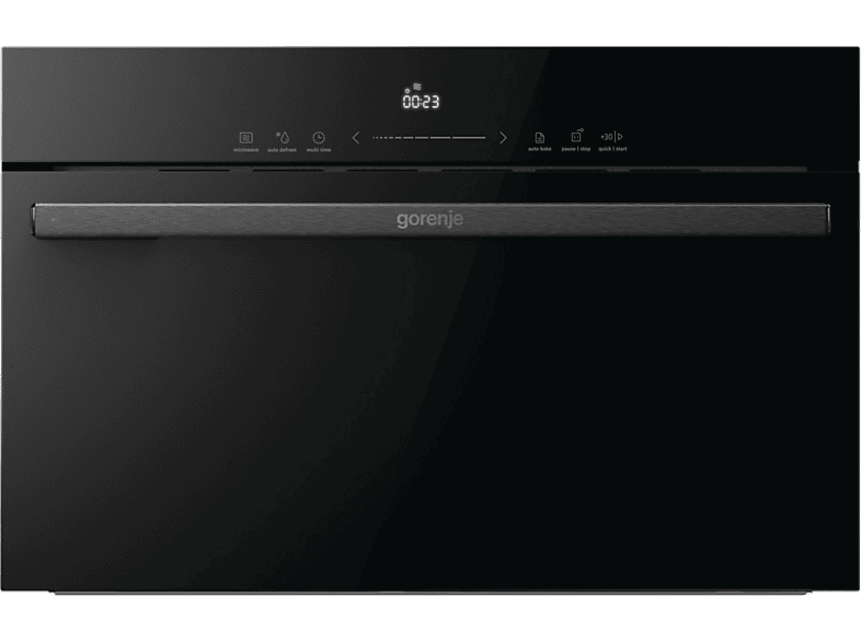 Gorenje BM341M3DBGH Beépíthető mikró, 34 L, fekete üveg, lefelé nyíló ajtó