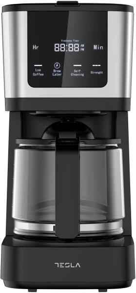Tesla CMF200BX  filteres kávé és teafőző, 12 csésze, LCD kijelző, fekete-inox