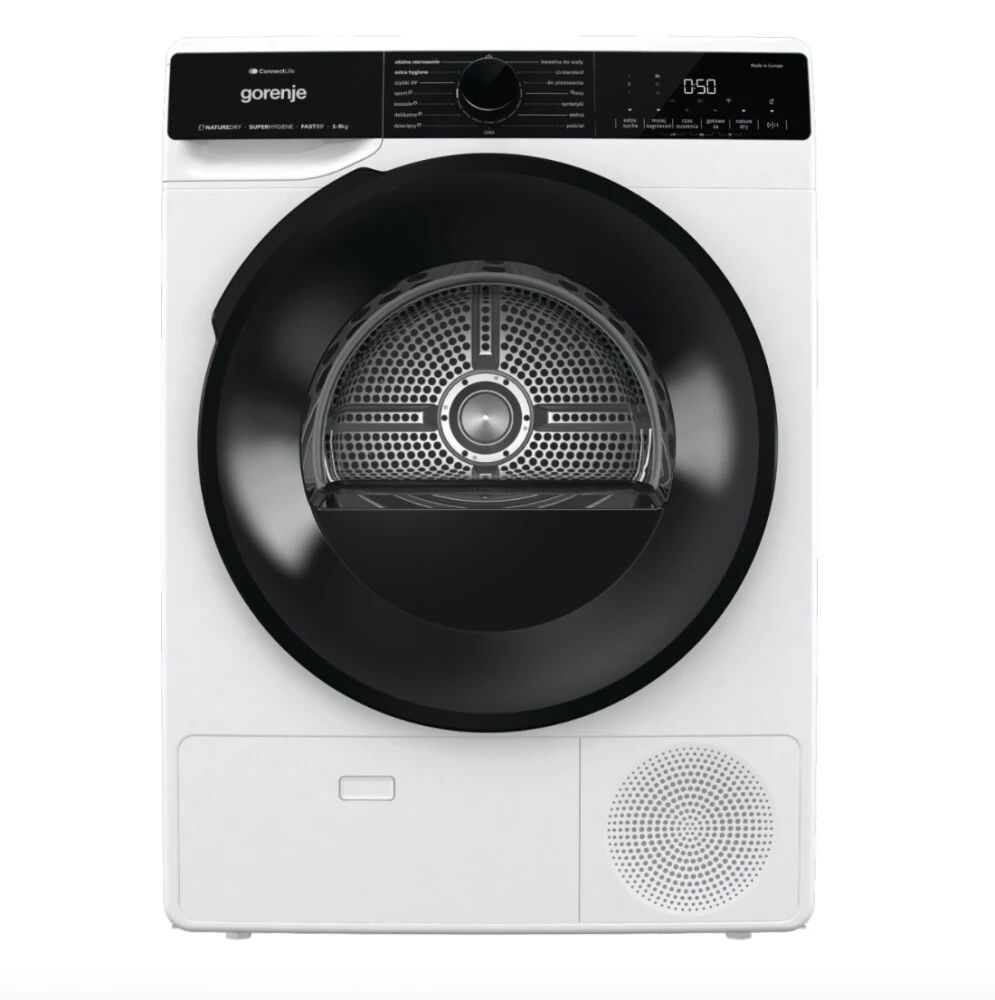 Gorenje DPNA92WIFI hőszivattyús szárítógép, 9 kg, érintőgombos LED kijelző, WiFi ConnectLife, ReFresh funkció, Dobvilágítás, NatureDry