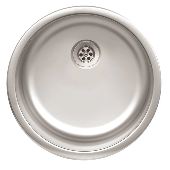 EVIDO RONDO rozsdamentes mosogató, kerek, egymedence, natúr, 44,6 cm átmérő, 1,5