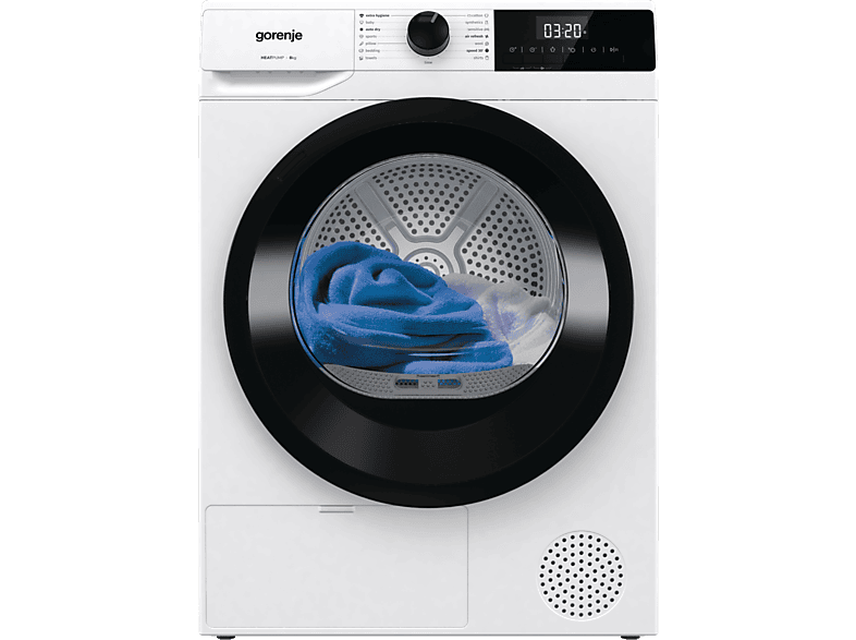Gorenje DHNE82 hőszivattyús szárítógép, 8 kg, érintőgombos LED kijelző