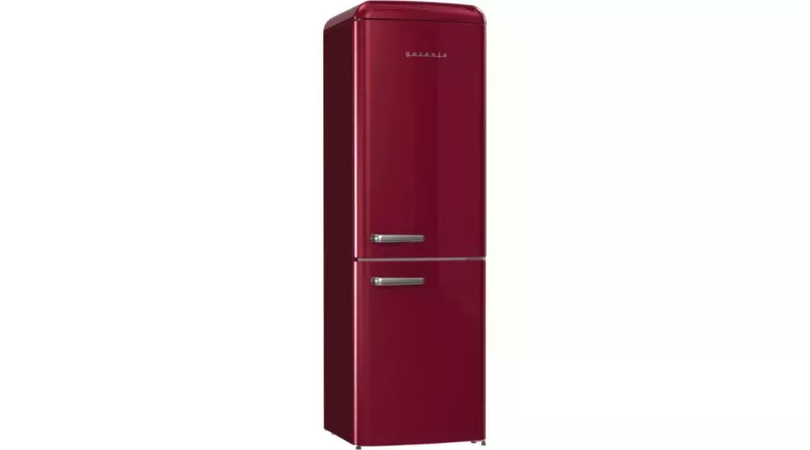 Gorenje ONRK619DR szabadonálló kombinált hűtőszekrény, 194 cm, Total NoFrost, BORDÓ, Old Timer Design