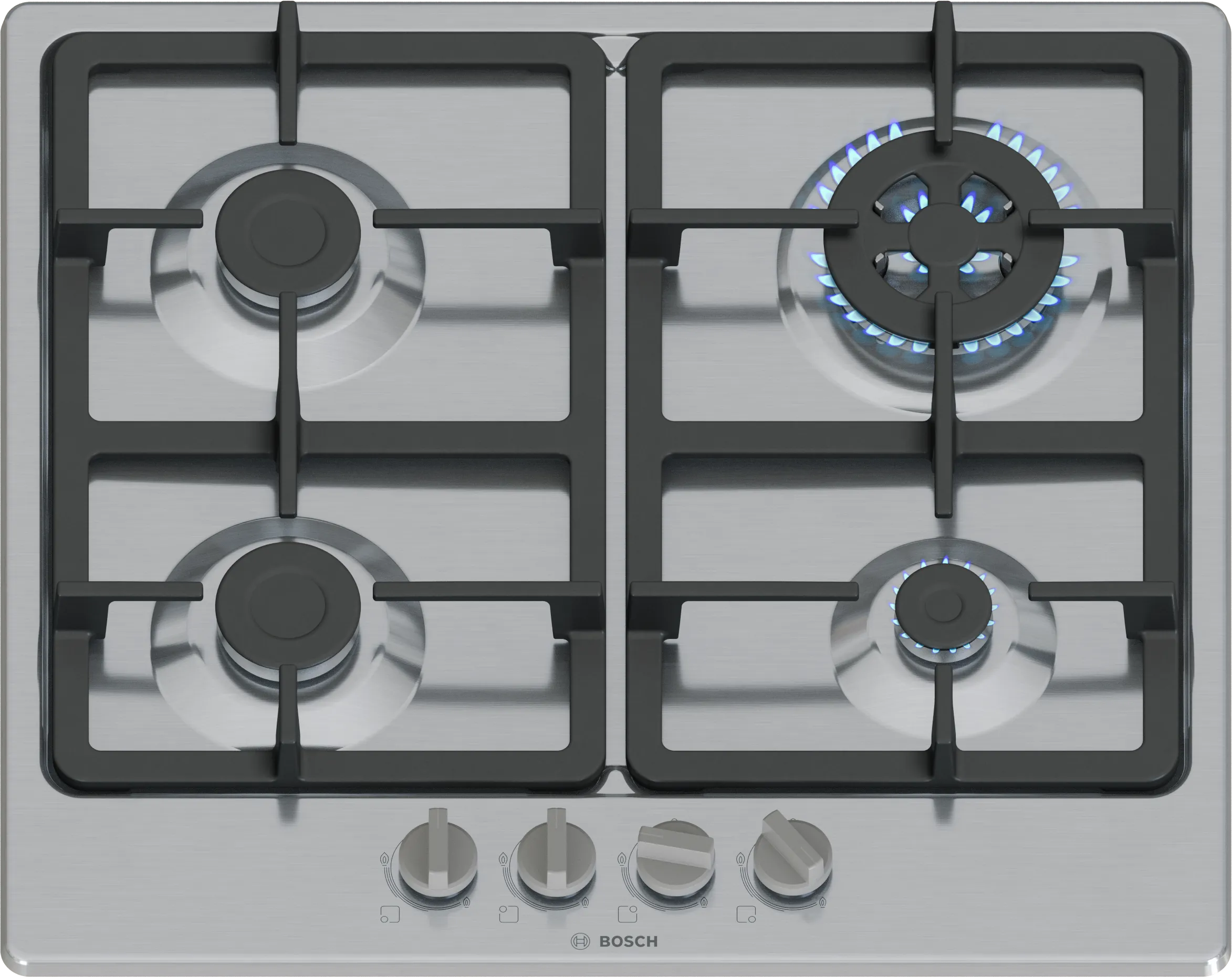 Bosch PGH6B5K90 Gázfőzőlap - nemesacél felület - Serie4
