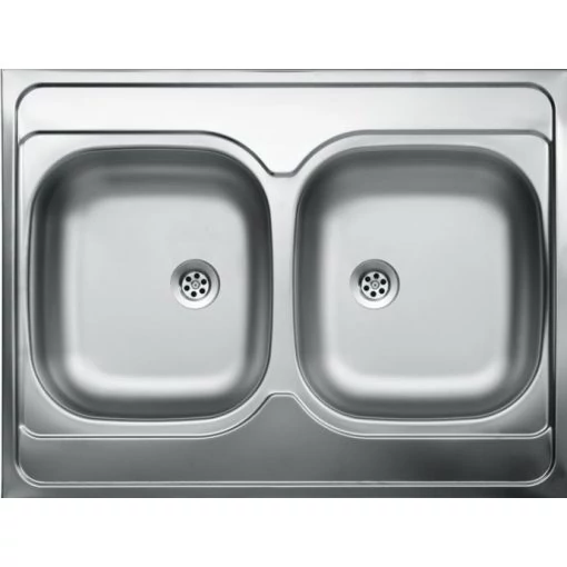 Operis LON 60 2M Teletetős kétmedencés mosogató, Szín: Natúr inox