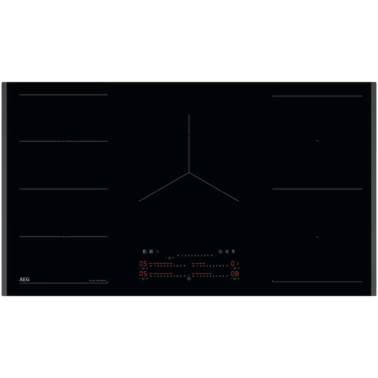 AEG TK95II08FB Beépíthető indukciós főzőlap, FlexiBridge, Hob2Hood, 90 cm